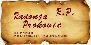 Radonja Proković vizit kartica